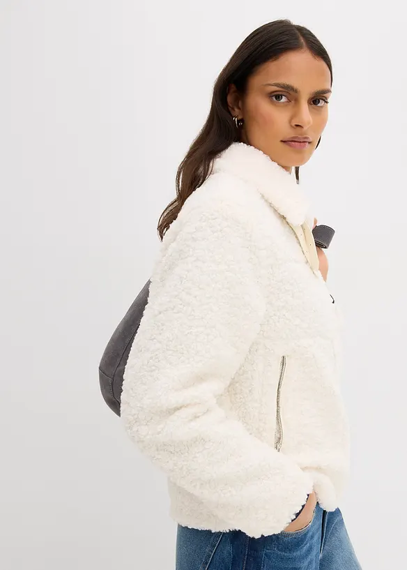 Veste en peluche, bonprix