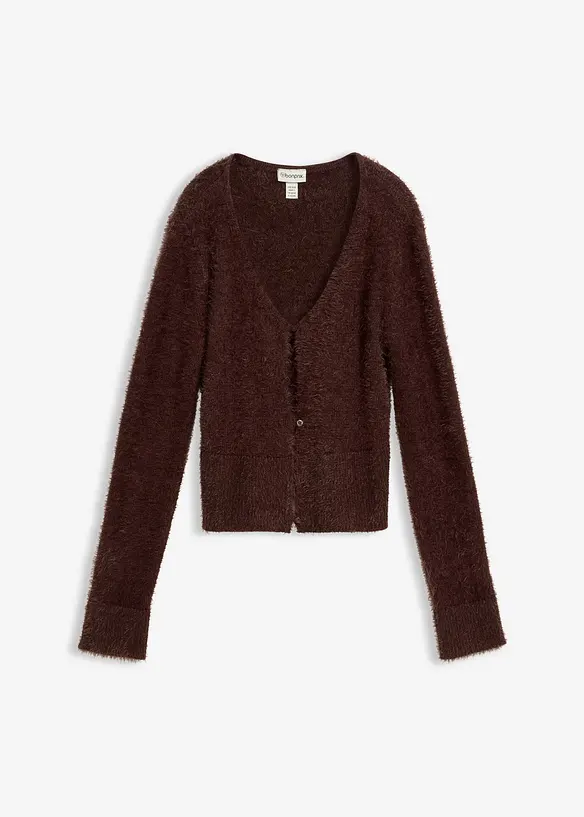 Gilet en fine maille poilue, bonprix