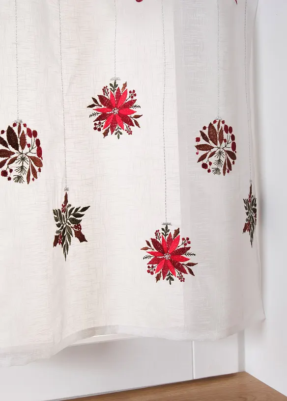 Brise-bise avec broderie de Noël, bonprix