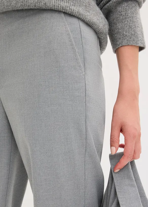 Pantalon à revers et taille élastiquée, bonprix