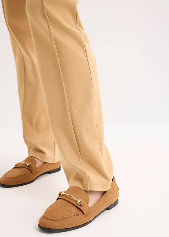 Pantalon en jersey coton avec passepoil, bonprix