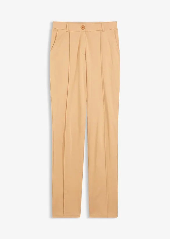 Pantalon en jersey coton avec passepoil, bonprix