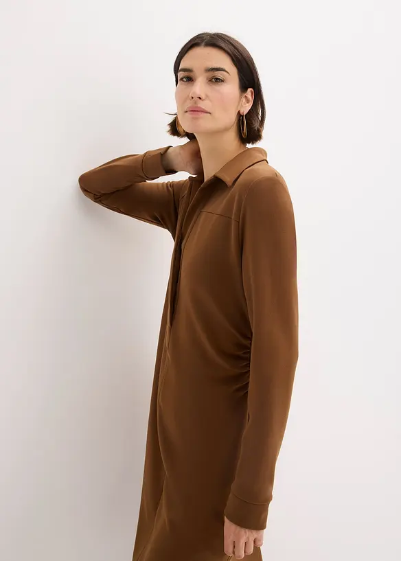 Robe-chemise en Punto di Roma, bonprix