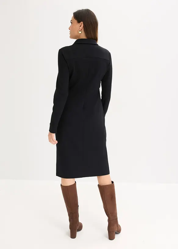 Robe-chemise en Punto di Roma, bonprix