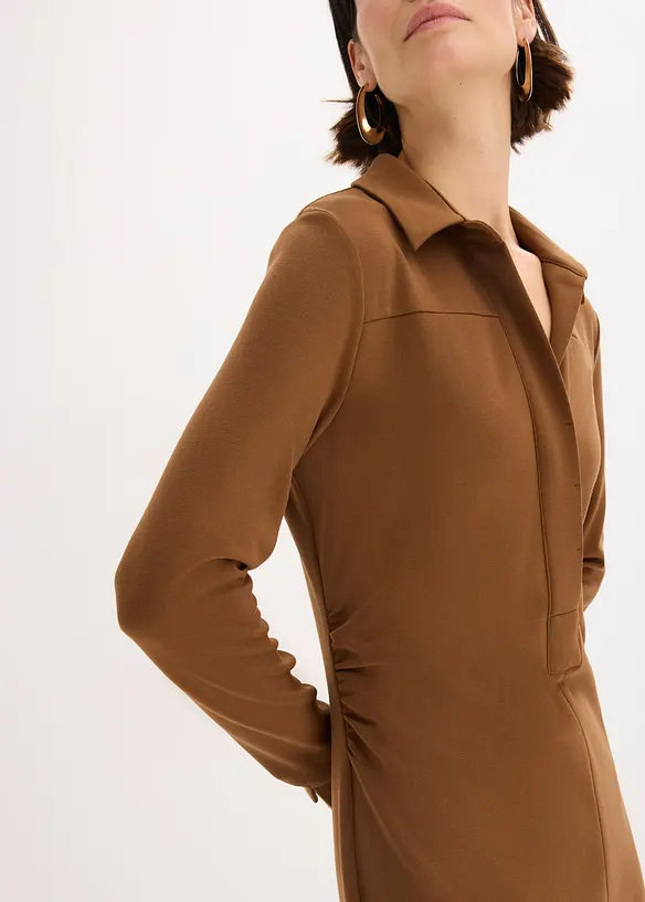 Robe-chemise en Punto di Roma, bonprix