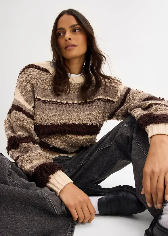 Pull en maille oversize, bonprix