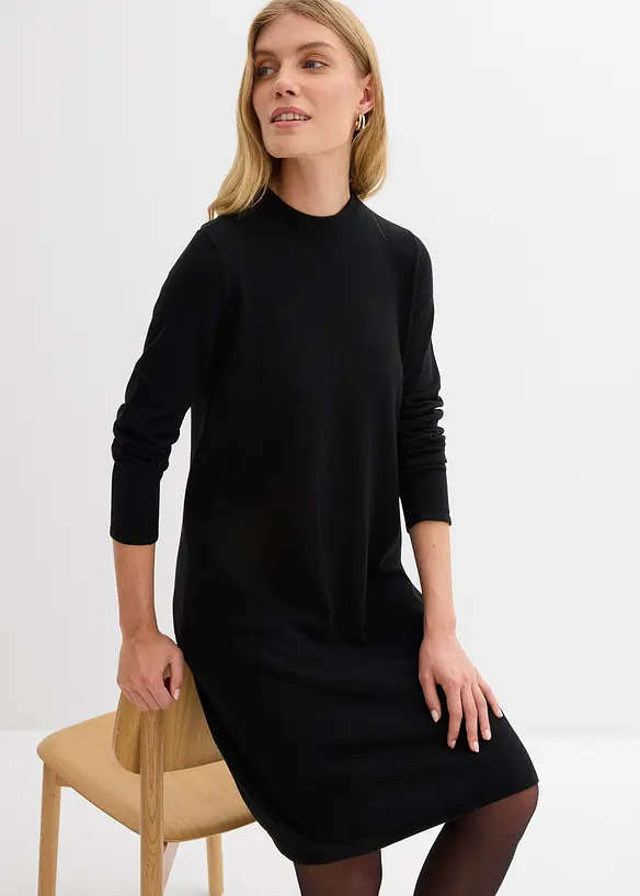 Robe trapèze en maille, bonprix