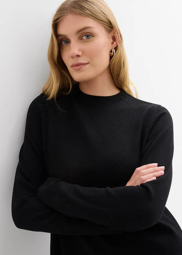 Robe trapèze en maille, bonprix