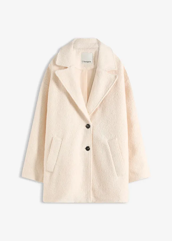 Manteau court et oversize en maille bouclette, bonprix