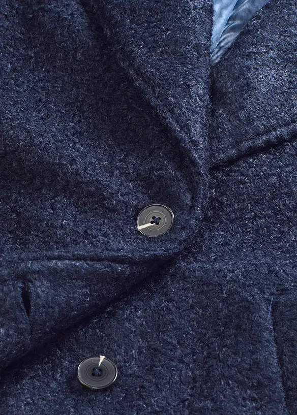 Manteau court et oversize en maille bouclette, bonprix