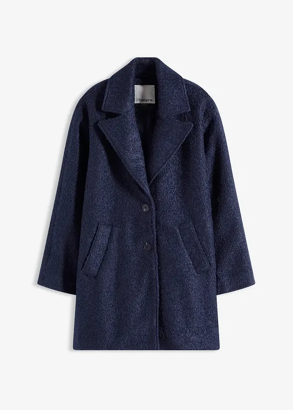 Manteau court et oversize en maille bouclette, bonprix