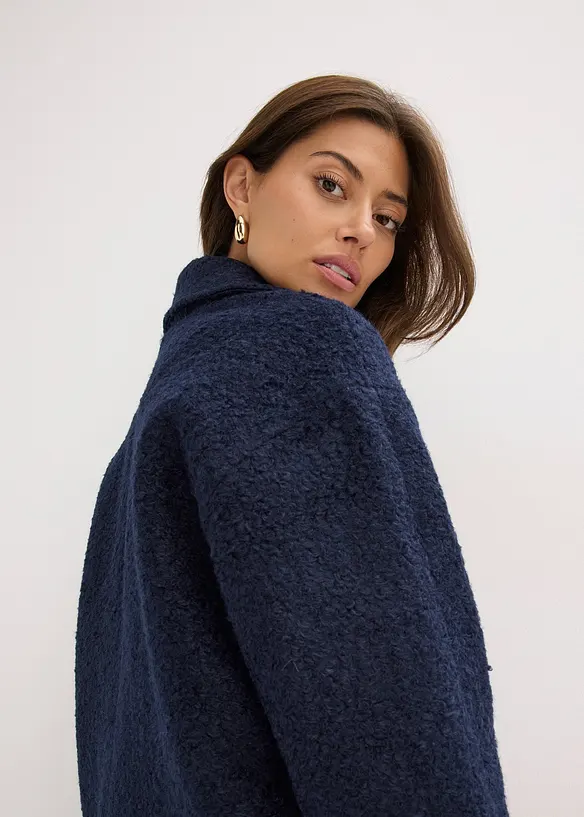 Manteau court et oversize en maille bouclette, bonprix