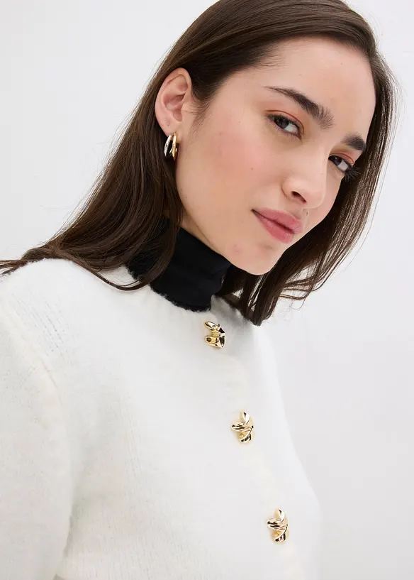 Gilet en maille à boutons décoratifs, bonprix