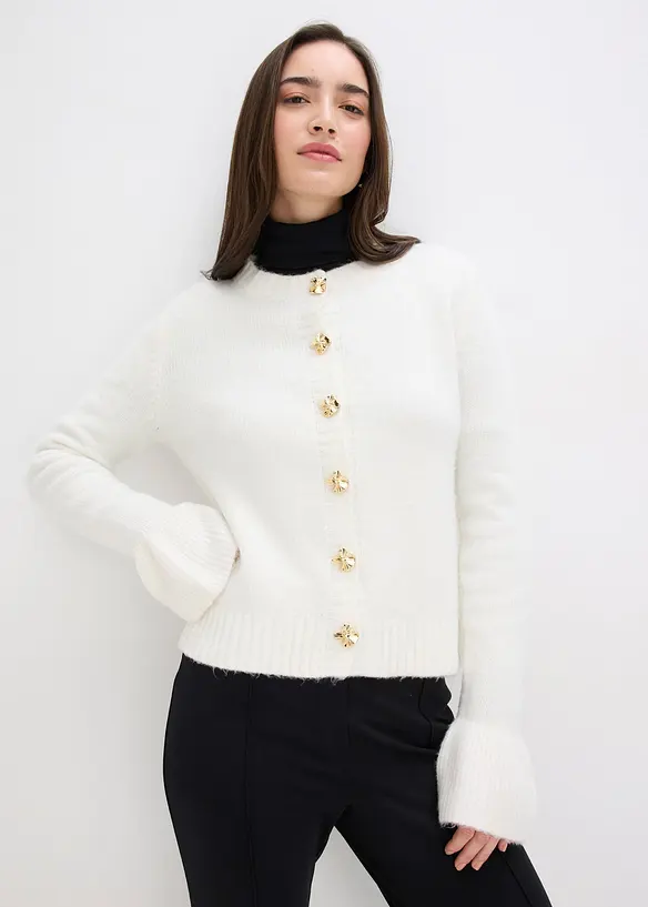 Gilet en maille à boutons décoratifs, bonprix