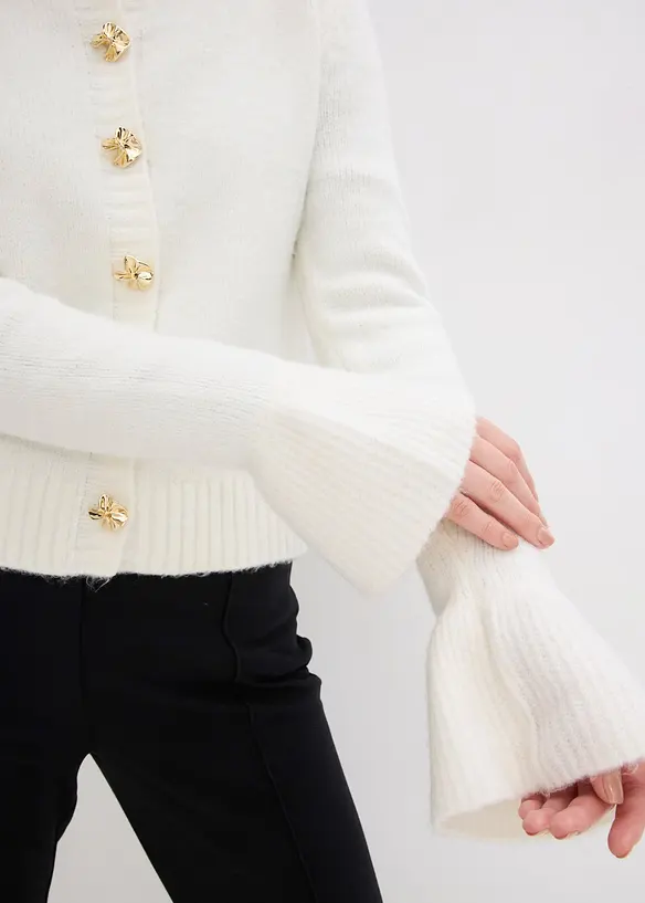 Gilet en maille à boutons décoratifs, bonprix