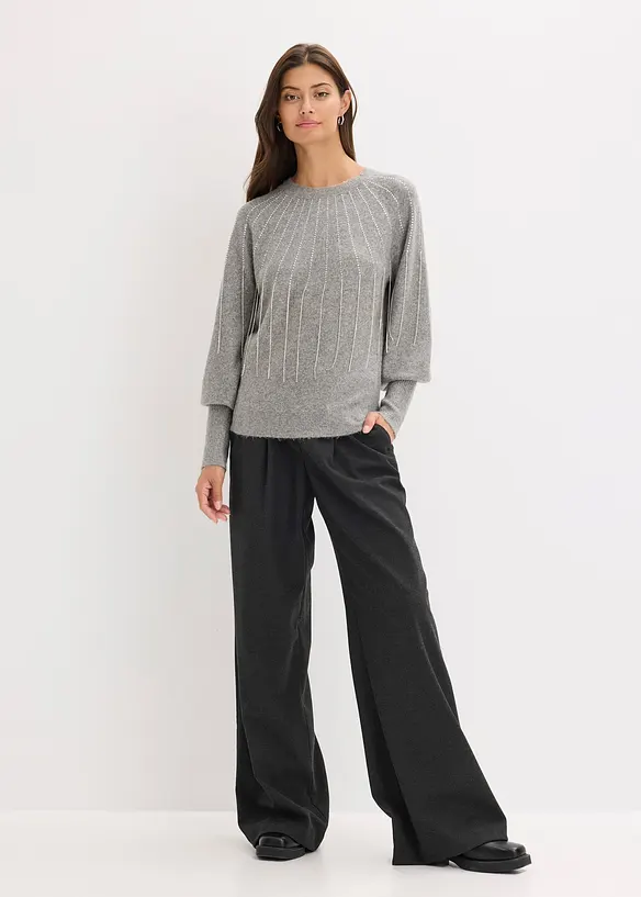 Pull avec application de strass, bonprix