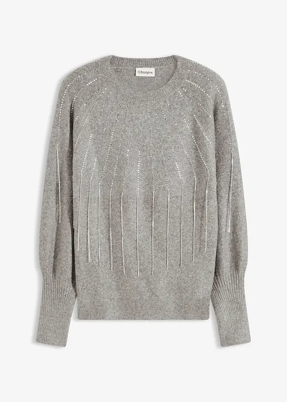 Pull avec application de strass, bonprix