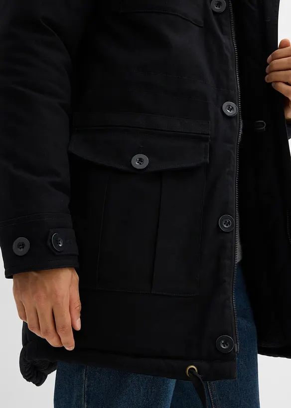 Parka d’hiver style militaire à doublure sherpa douce, bonprix