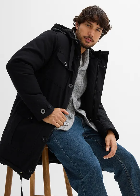 Parka d’hiver style militaire à doublure sherpa douce, bonprix