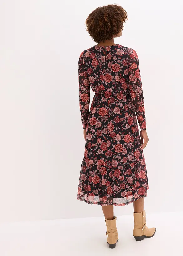 Robe midi en mesh doux, bonprix