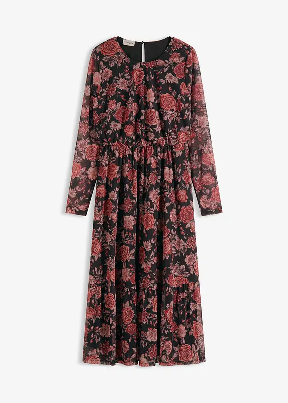 Robe midi en mesh doux, bonprix