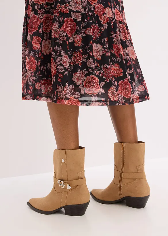 Robe midi en mesh doux, bonprix