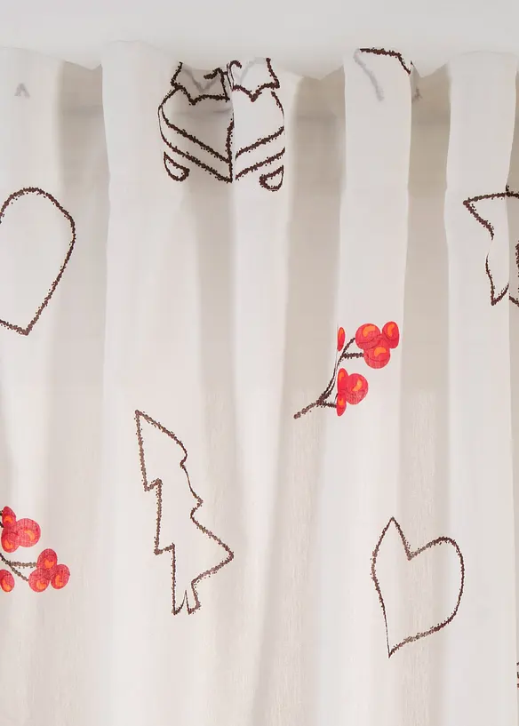 Voilage à motif de Noël (1 pce), bonprix