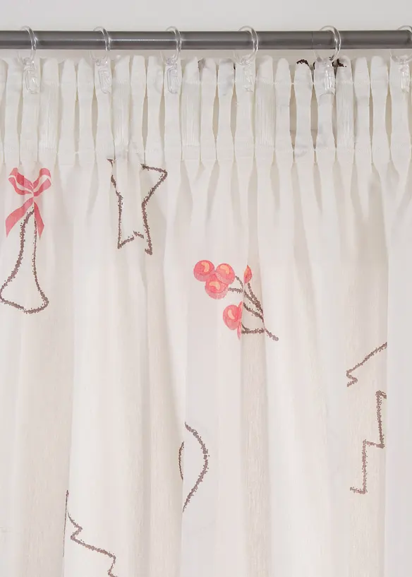 Voilage à motif de Noël (1 pce), bonprix