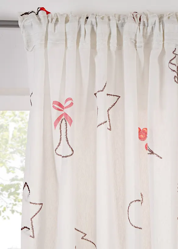 Voilage à motif de Noël (1 pce), bonprix