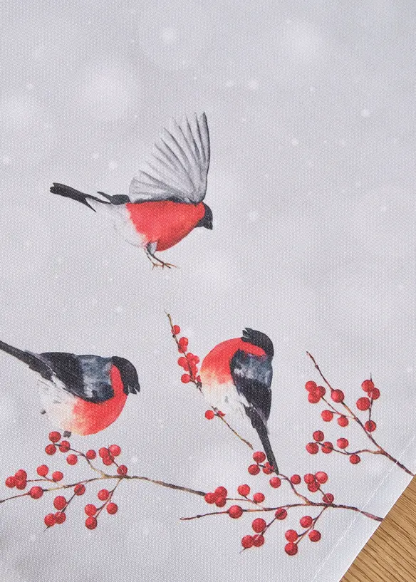 Chemin de table avec oiseaux d’hiver, bonprix