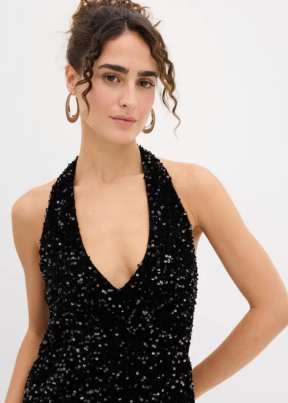 Robe dos nu à sequins, bonprix