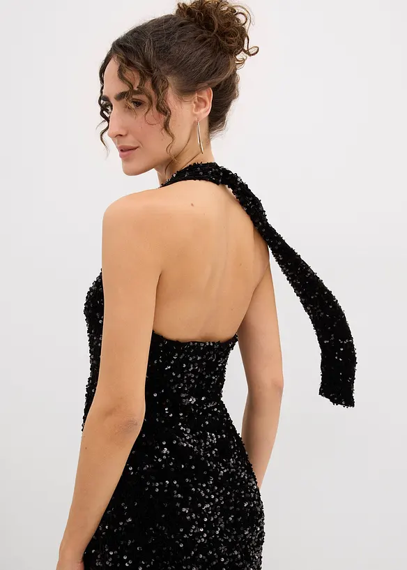 Robe dos nu à sequins, bonprix
