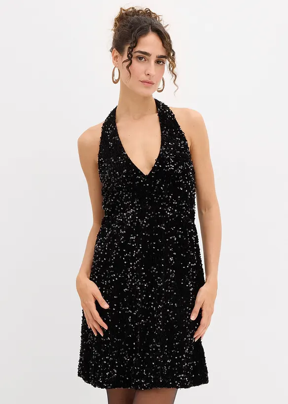 Robe dos nu à sequins, bonprix
