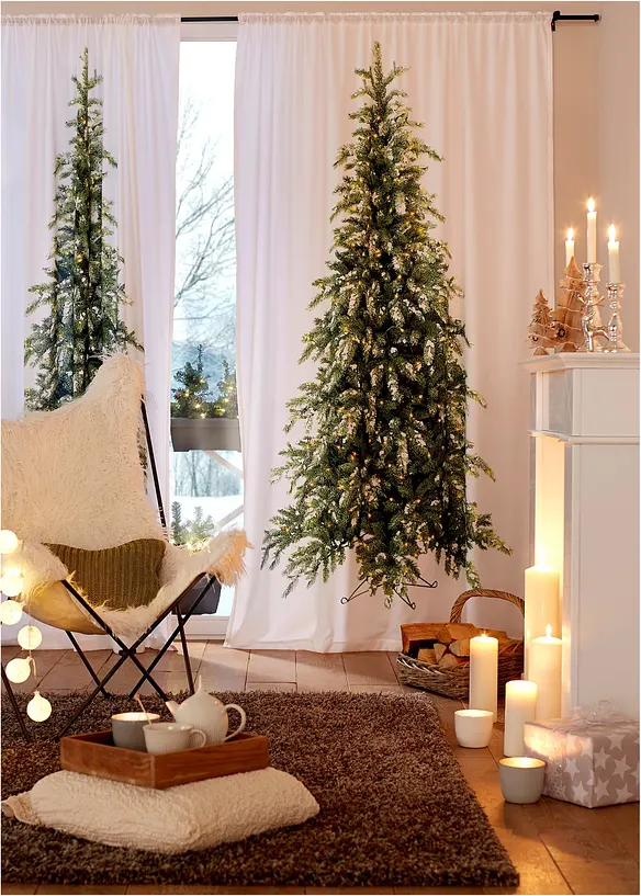 Rideau à imprimé sapin de Noël (1 pce), bonprix