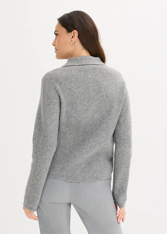 Pull polo avec laine, bonprix