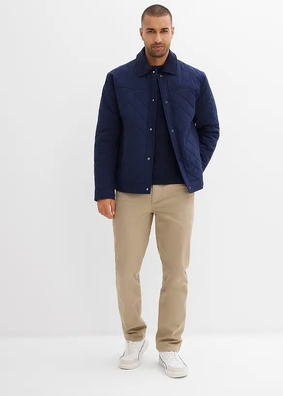 Pantalon extensible regular à doublure chaude en flanelle, droit, bonprix