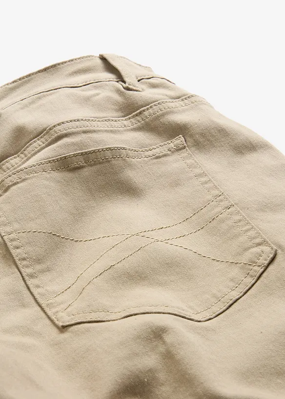 Pantalon extensible regular à doublure chaude en flanelle, droit, bonprix