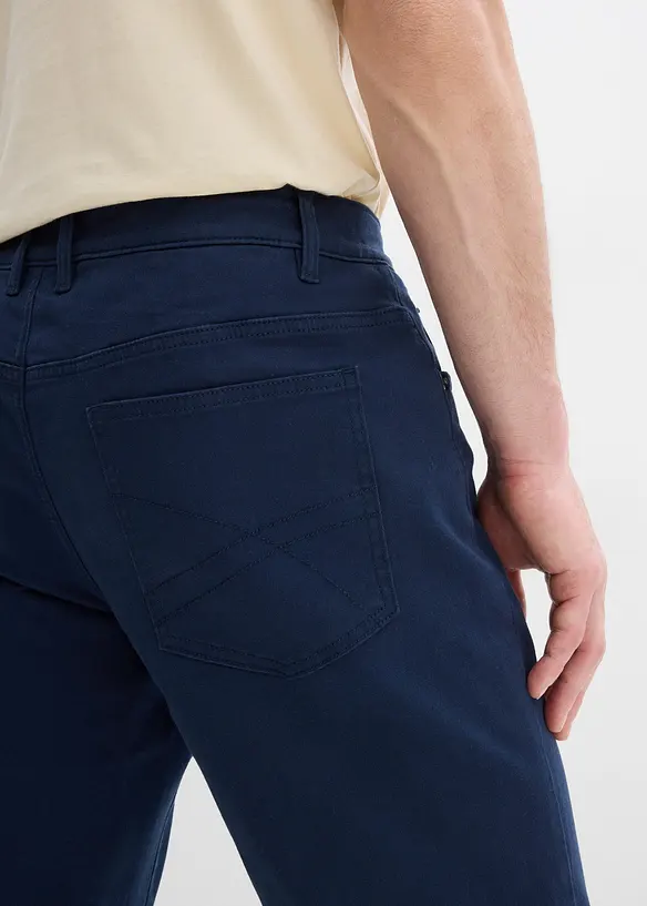 Pantalon extensible regular à doublure chaude en flanelle, droit, bonprix