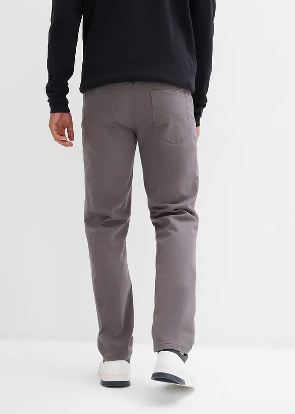 Pantalon extensible regular à doublure chaude en flanelle, droit, bonprix