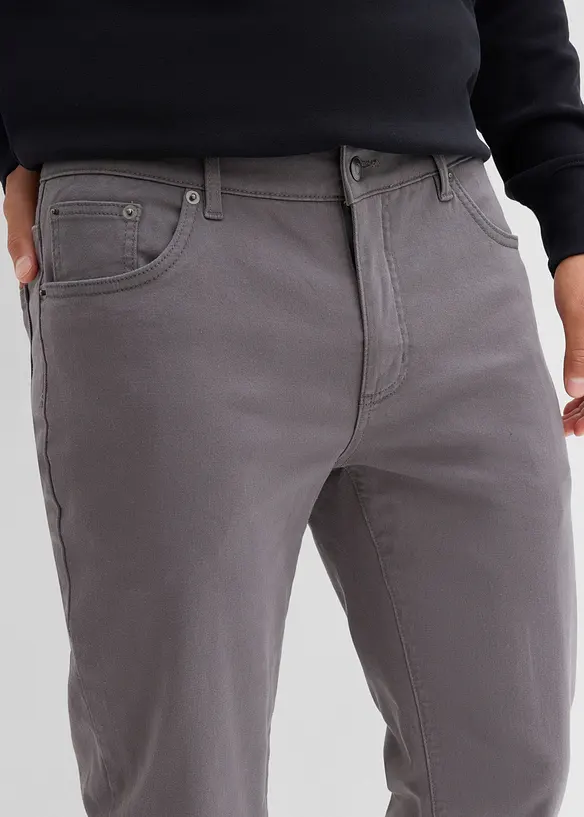 Pantalon extensible regular à doublure chaude en flanelle, droit, bonprix