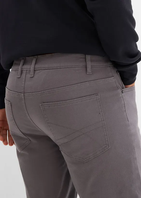 Pantalon extensible regular à doublure chaude en flanelle, droit, bonprix