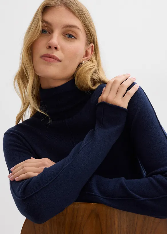 Pull col roulé doux, bonprix