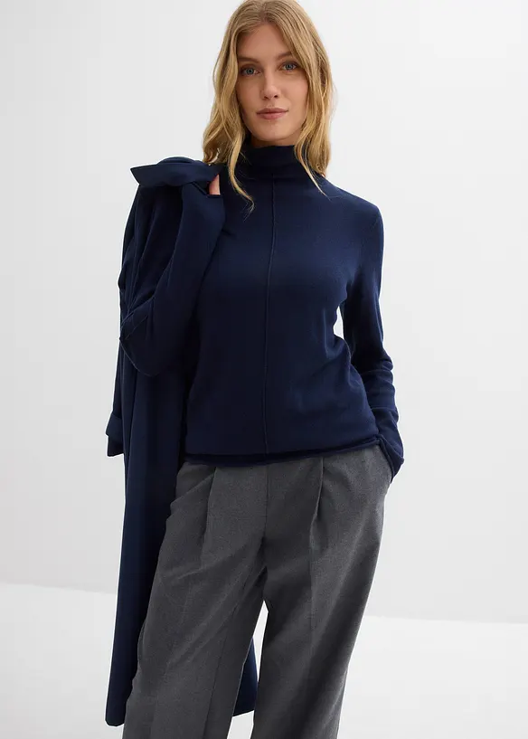 Pull col roulé doux, bonprix