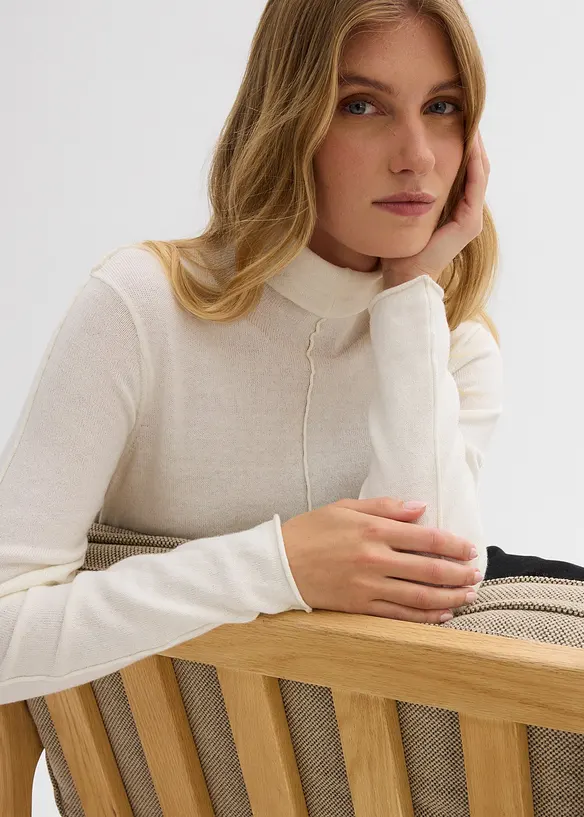 Pull col roulé doux, bonprix