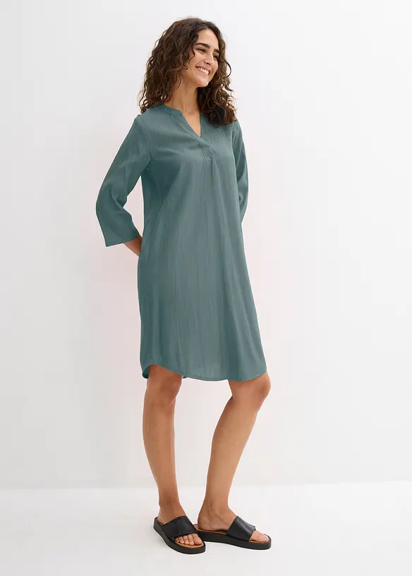 Robe-tunique texturée en viscose majoritaire, bonprix