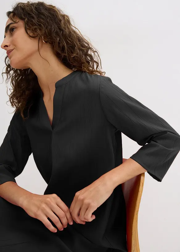 Robe-tunique texturée en viscose majoritaire, bonprix