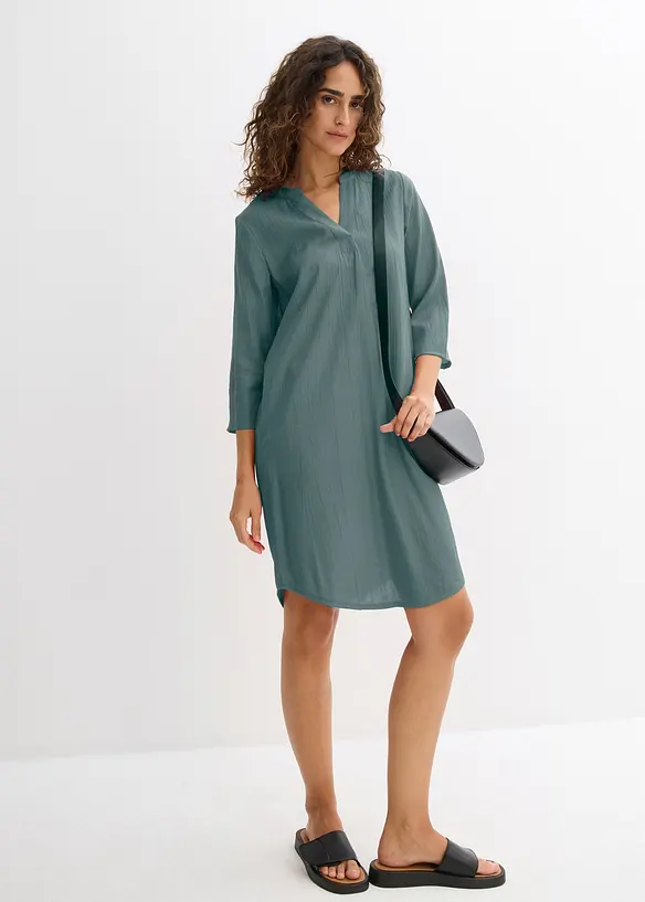 Robe-tunique texturée en viscose majoritaire, bonprix