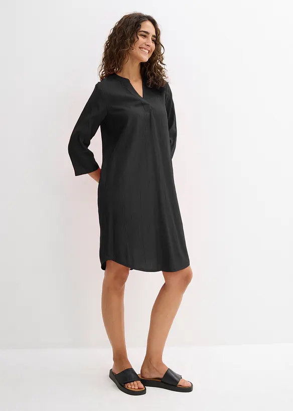 Robe-tunique texturée en viscose majoritaire, bonprix