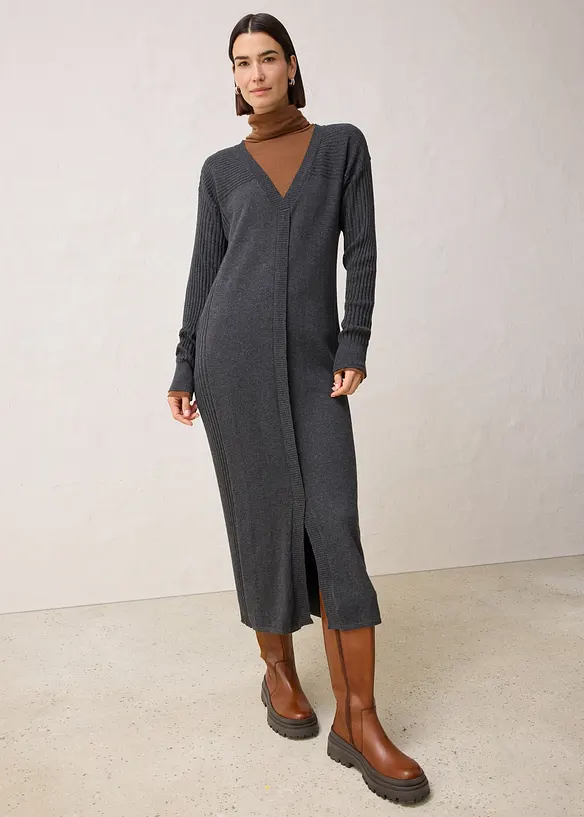 Robe pull en laine mérinos, bonprix