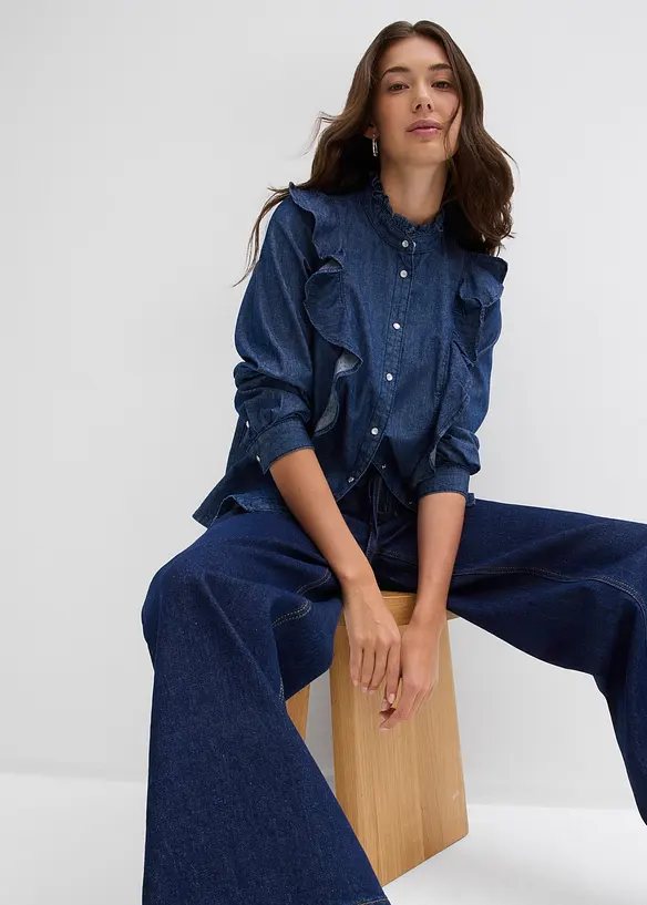 Jean large taille mi-haute, bonprix